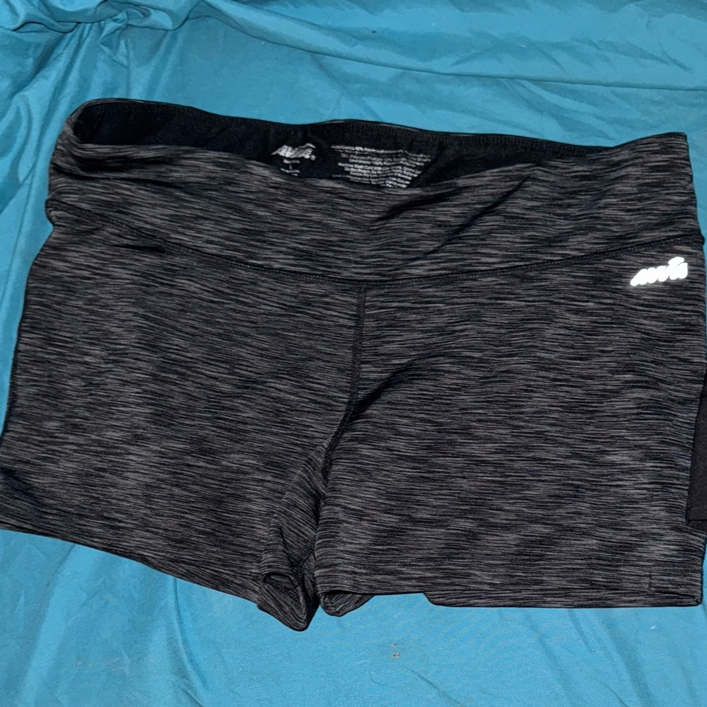 Avia Heathered Black Athletic Shorts
